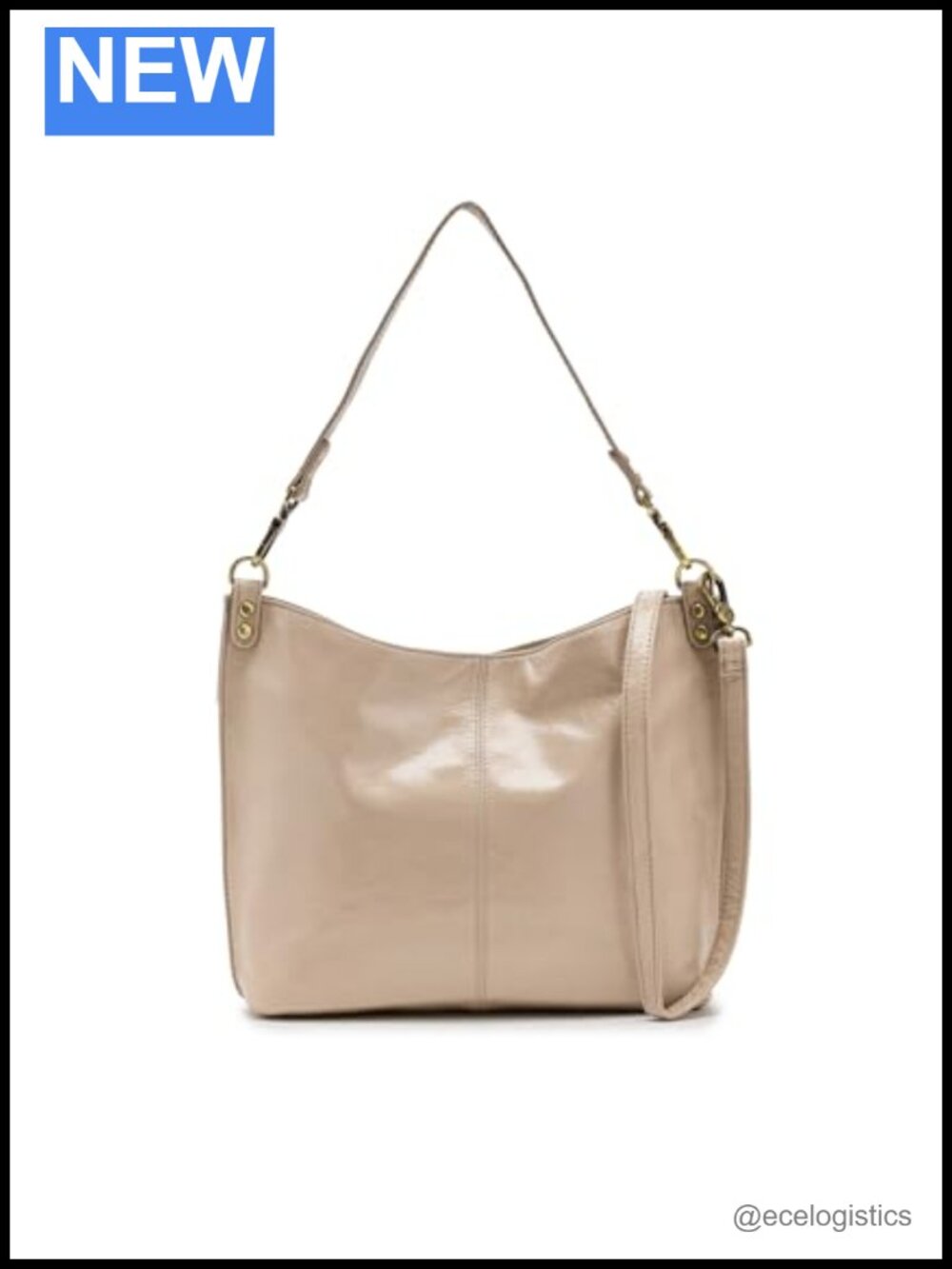Leather Convertible Hobo Shoulder Bag with Magnetic Closure and Adjustable